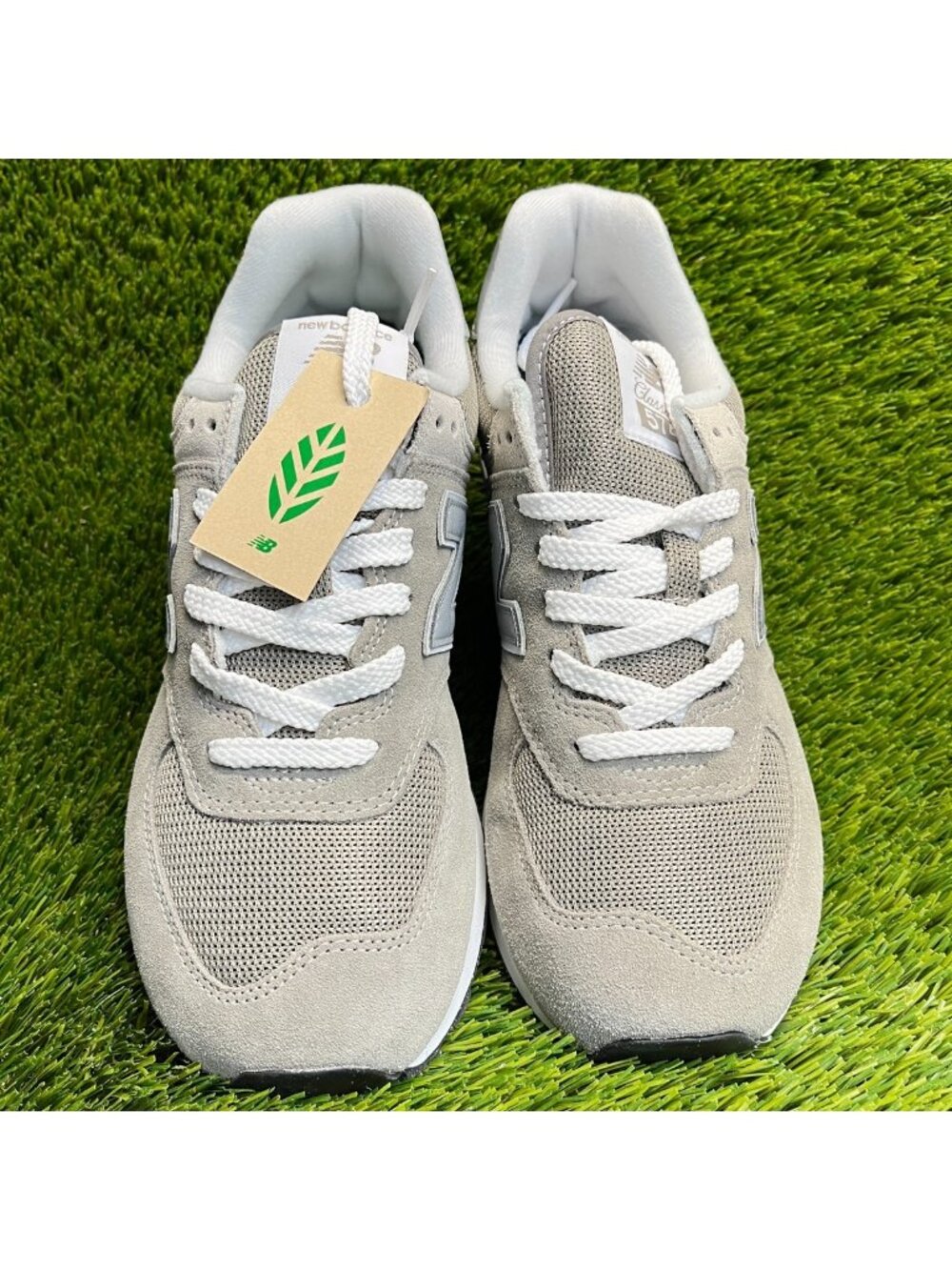 New Balance 574 Mens Size 8 Gray White Athletic Running Walking Shoes Sneakers - Picture 5 of 10